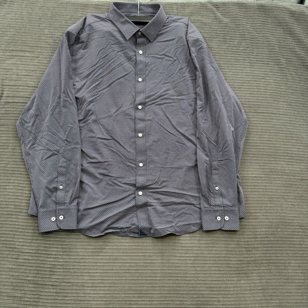 Untuckit Shirt‎ Men 3XL Nylon Long Sleeve Button Up Office Business Regular Fit.
